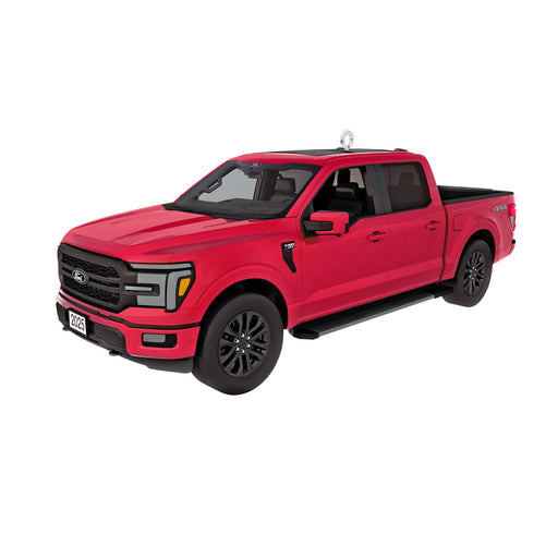 Red pickup truck model on a white background