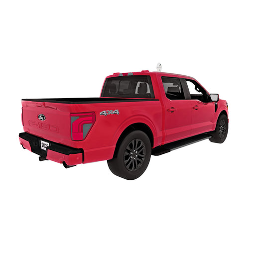 Red pickup truck on a white background