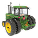 Toy tractor model on a white background