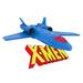 Toy spaceship with X-Men logo on a white background