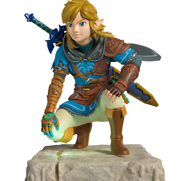 Figurine of a character from a fantasy video game on a white background