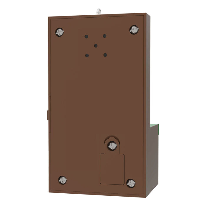 Brown box with screws on a white background