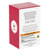 Red and white box with text and a logo on a white background