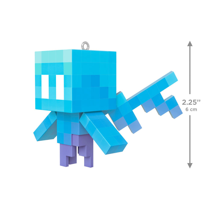 Blue and purple pixelated character, showing dimensions on a white background