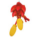 Red and yellow character figurine on a white background