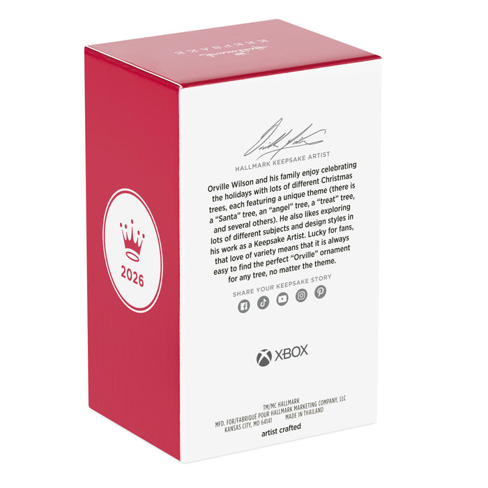 Hallmark Keepsake Artist 2026 ornament packaging with Xbox branding