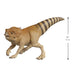 Dinosaur toy figure with measurement indicator on a white background