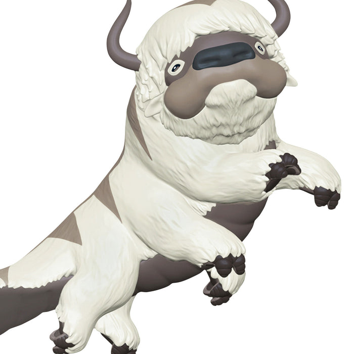 Animated character with white fur and brown accents on a white background