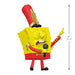 Yellow sponge character in a red band uniform with a microphone, size indicated.
