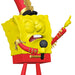 SpongeBob SquarePants character in a band uniform with a microphone