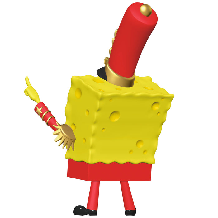 SpongeBob SquarePants figurine with red outfit on a white background