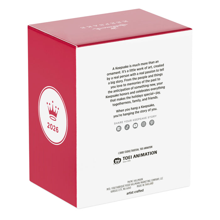 Red and white box with Toei Animation branding and text on a white background