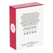 Back of a product box with text and a logo on a white background