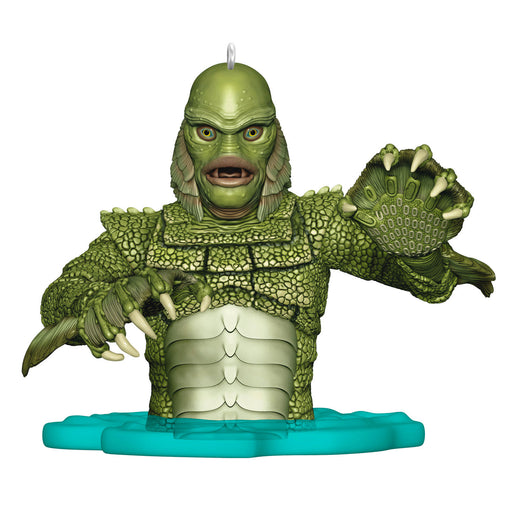 Green monster figure with a white background