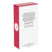 Red and white box with text and a logo on a white background