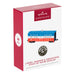 Hallmark Keepsake Christmas ornament packaging with Lionel train boxcar design.