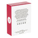 Product packaging with text and a logo on a white background