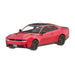 Red sports car model on a white background