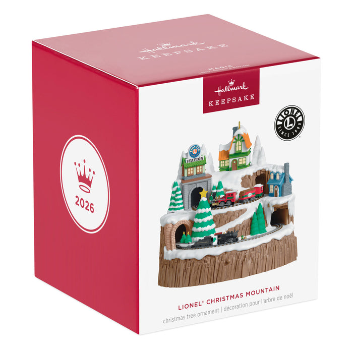 Hallmark 2026 Christmas mountain ornament packaging