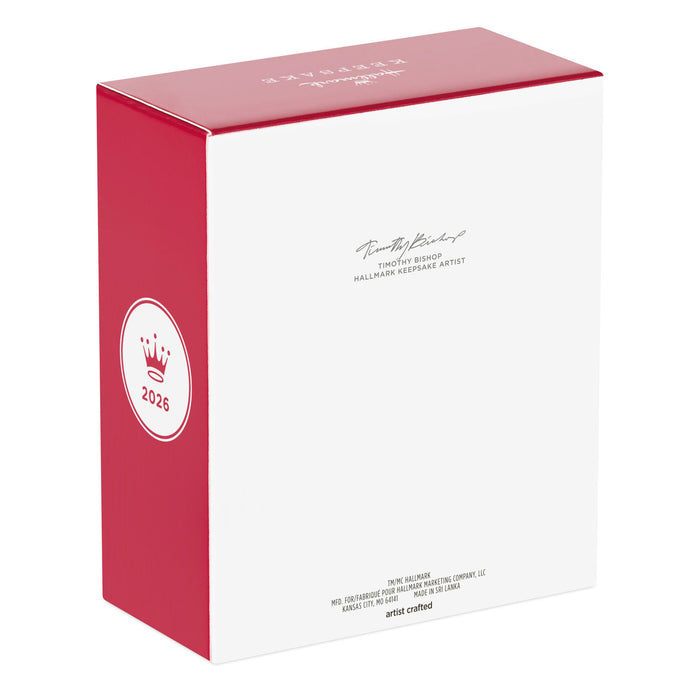 Red and white box with a logo and text on a white background