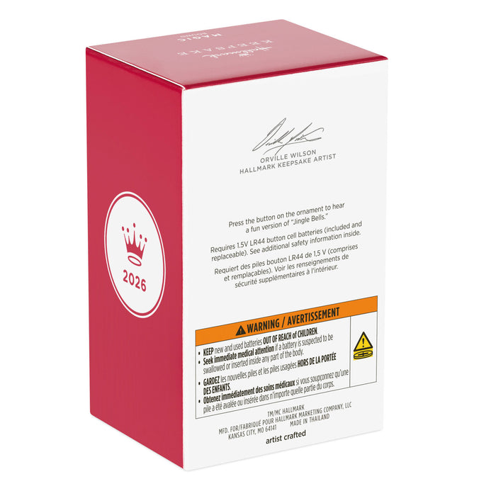 Red and white box with a logo and text on a white background