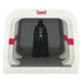 Darth Vader figure in a white and red containment unit with 'HASBRO' branding.