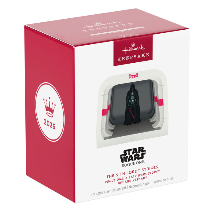 Hallmark Star Wars Rogue One Christmas ornament packaging on a white background