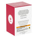 Product packaging with red and white design, featuring text and a logo on a white background.