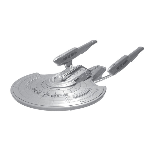 Model of a spaceship from 'Star Trek' on a white background