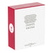 Red and white box with text and a logo on a white background