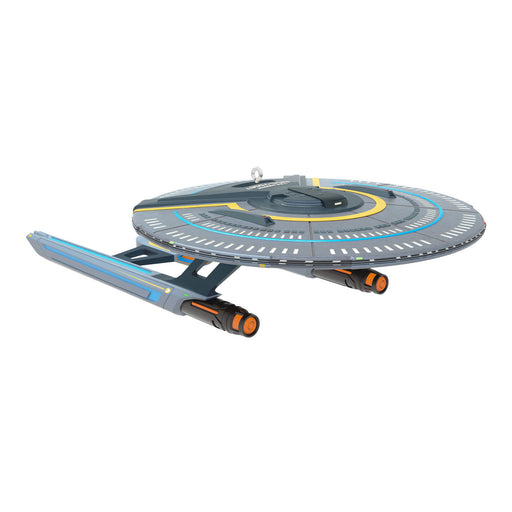 Model of a spaceship on a white background