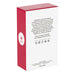 Red and white box with text and a logo on a white background