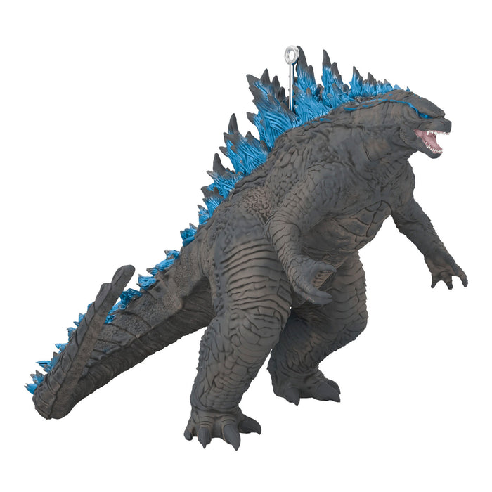  Godzilla action figure with blue spines on a white background