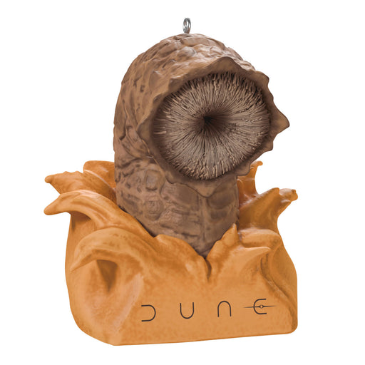 Decorative owl ornament with 'Dune' branding on a white background