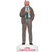 Statue of a character from 'National Lampoon's Christmas Vacation' wearing a sweater and tie on a white background.
