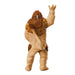 Animated character with brown hair and beige outfit on a white background