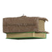 Brown textured object resembling a book on a white background