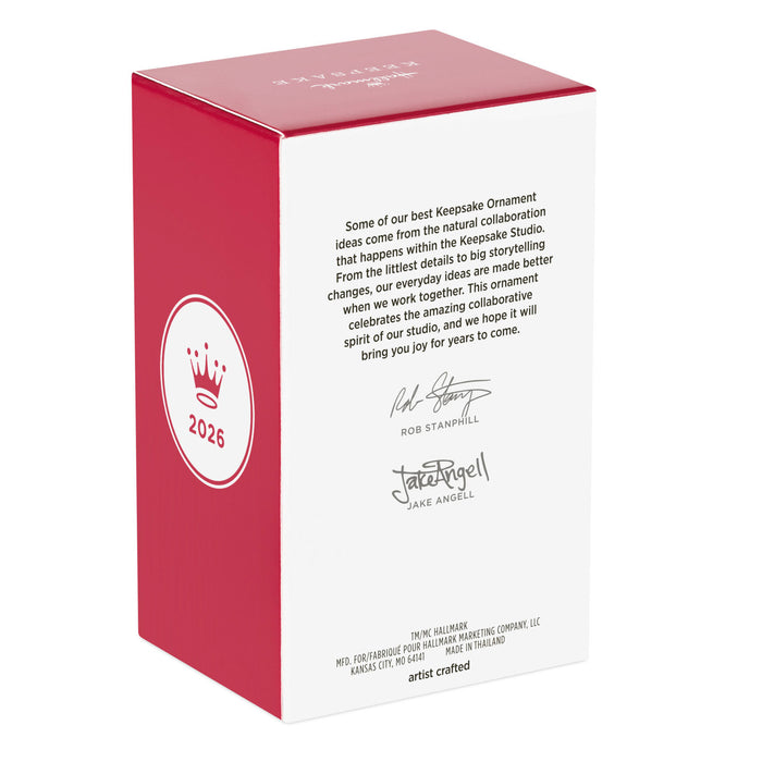 Red and white box with text and a logo on a white background