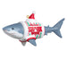 Shark ornament wearing a sweater with 'Discovery Shark Week' text on a white background