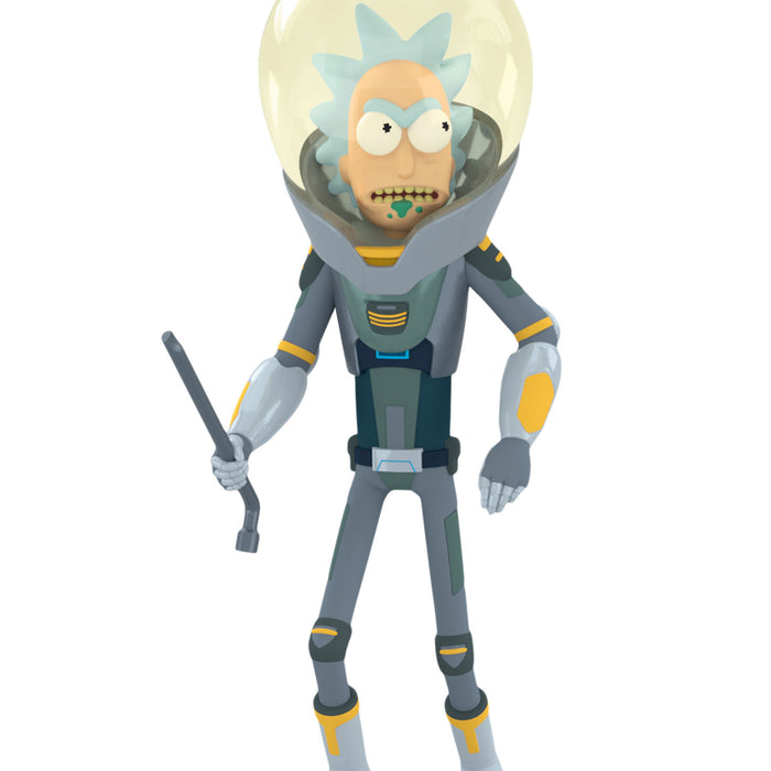 Animated character in a space suit holding a weapon on a white background