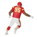 Football player figure in red and white uniform with 'Jones' and number '95' on a white background