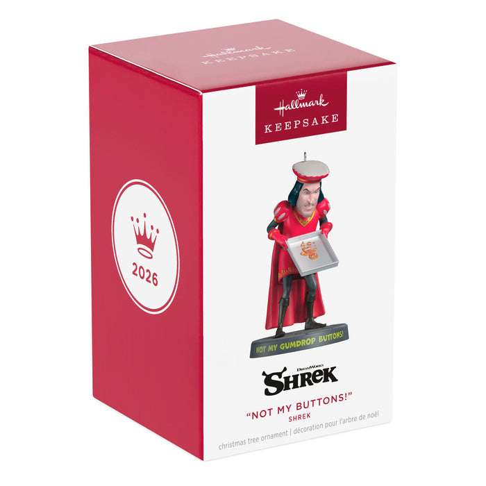 Shrek Christmas ornament in packaging with Hallmark Keepsake logo