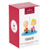 Hallmark Peanuts Christmas ornament packaging with two characters on a swing.
