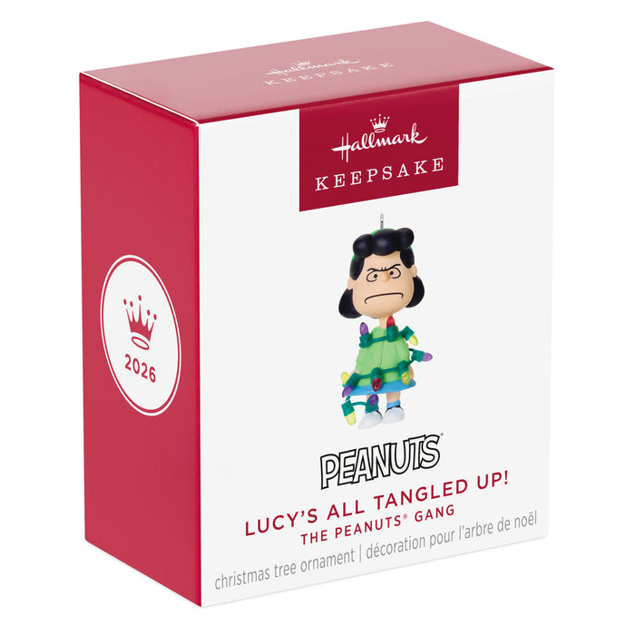 Hallmark Keepsake Christmas ornament packaging with character illustration on a white background