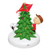Christmas ornament with a tree, boy, and dog on a white background