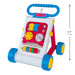 Fisher-Price toy walker with colorful buttons and wheels on a white background