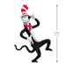 Cat in the Hat figurine with dimensions on a white background