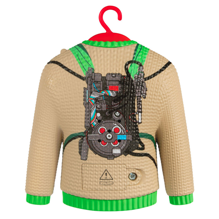 Beige jacket with a robot design on a white background