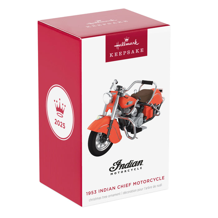 1953 Indian Chief Motorcycle 2025 Metal Ornament