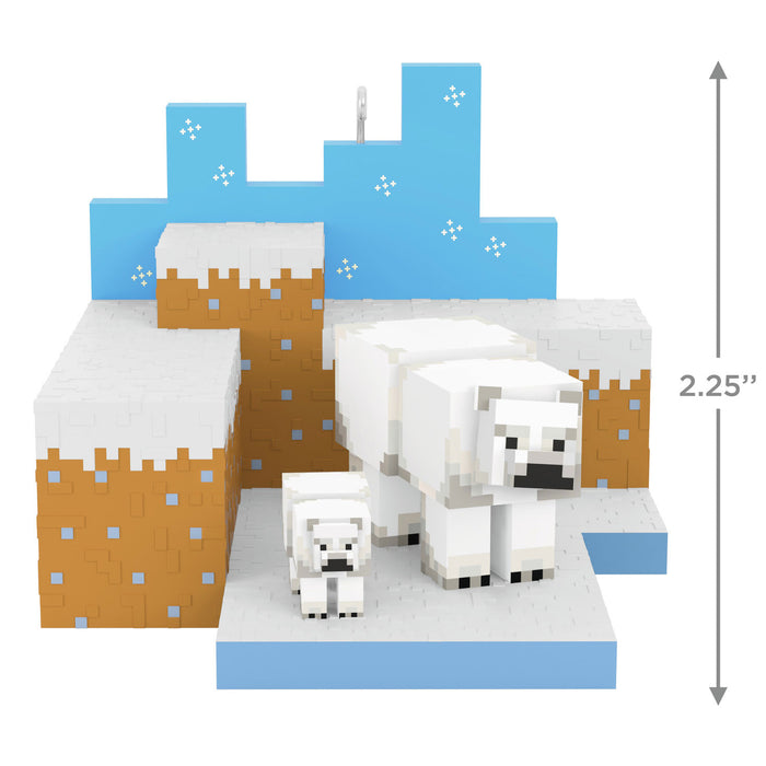 Minecraft Polar Bears in Snowy Tundra 2025 Ornament
